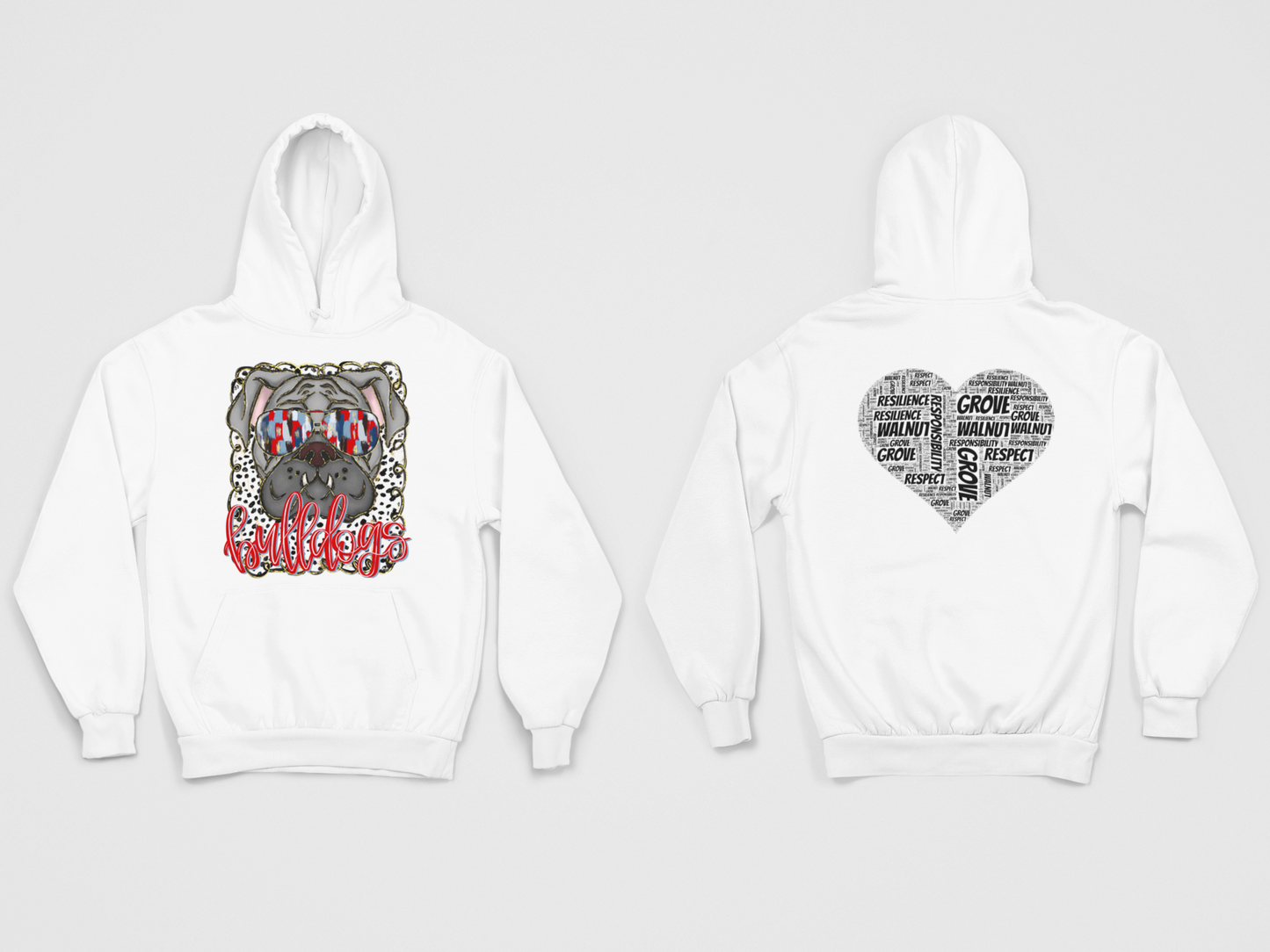 Bulldog Heart Hoodie